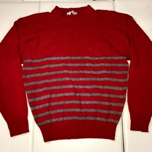 Nancy Heller 100% Cashmere Sweater S Pinstripe